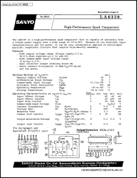 LA6339 datasheet: High-performance quad comparator LA6339