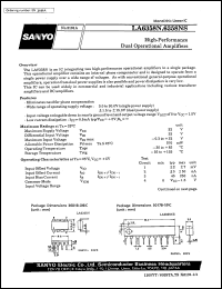 LA6358N datasheet: High-performance dual operational amplifier LA6358N