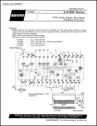 LA7295 datasheet: VTR audio signal recording/playback processor LA7295