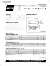 LA7668N datasheet: Video signal auto-white processing IC LA7668N