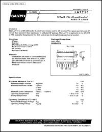 LA7710 datasheet: SECAM, PAL (quasi-parallel audio IF circuit) LA7710