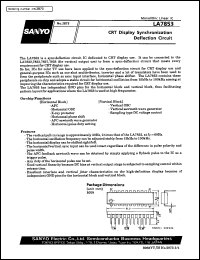 LA7853 datasheet: CTR display synchronization deflection circuit LA7853