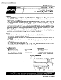 LA7857 datasheet: Very high resolution CTR display synchronization LA7857