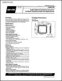 LA8517M datasheet: Audio signal processing circuit for cordless telephone base set application LA8517M