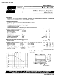 LB1673M datasheet: 3-phase brushless, sensorless motor driver LB1673M