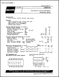 LB1710 datasheet: Low-active, 7-unit, darlington transistor array LB1710