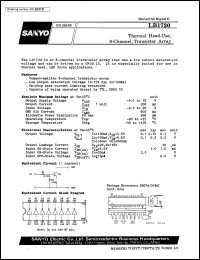 LB1720 datasheet: Thermal head-use, 8-channel, transistor array LB1720