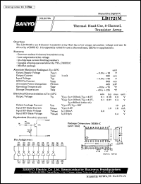 LB1721M datasheet: Thermal head-use, 8-channel, transistor array LB1721M