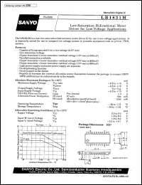 LB1831M datasheet: Low-saturation bidirectional motor driver for low-voltage application LB1831M