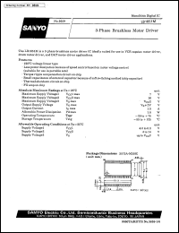 LB1851M datasheet: 3-phase brushless motor driver LB1851M