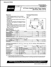 STK4028II datasheet: AF power amplifier (split power supply) STK4028II