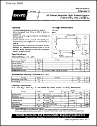 STK4044XI datasheet: AF power amplifier (split power supply) STK4044XI