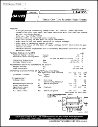 LA4160 datasheet: Single-chip tape recorder audio system LA4160