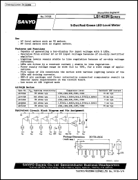 LB1423N datasheet: 5-dot red/green LED level meter LB1423N