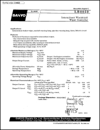 LB8050 datasheet: Intermittent windshield wiper controller LB8050