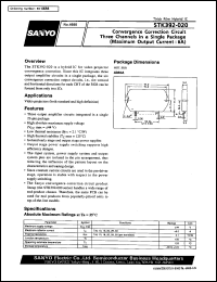 STK392-020 datasheet: Convergence correction circuit 3-channel in a single package STK392-020