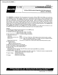 LC6554H datasheet: 4-bit microcomputer (FLT driver, LED driver and 4 Kbyte ROM) LC6554H