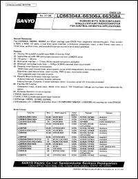 LC66304A datasheet: 4-bit microcomputer (4 Kbyte ROM-contained) LC66304A