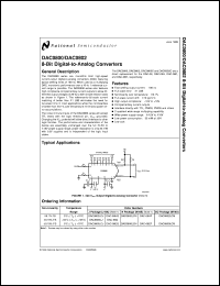 DAC0800LCN datasheet: 8-Bit D/A Converter DAC0800LCN