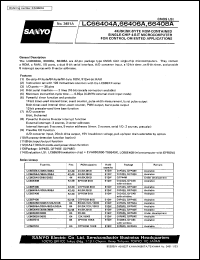 LC66406A datasheet: 4-bit microcomputer (6 Kbyte ROM-contained) LC66406A