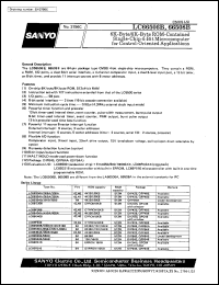 LC66506B datasheet: 4-bit microcomputer (6 Kbyte ROM-contained) LC66506B