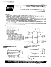 LC7071NM datasheet: Sync and error  detection & correction LSIs for RDS LC7071NM