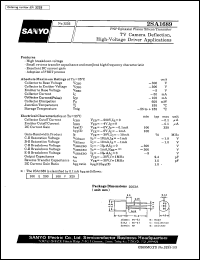 2SA1689 datasheet: PNP epitaxial planar silicon transistor, TV camera deflection, high voltage driver application 2SA1689