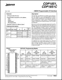 CDP1851 datasheet: CMOS Programmable I/O Interface CDP1851