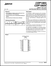 CDP1883 datasheet: CMOS 7-Bit Latch and Decoder Memory Interfaces CDP1883