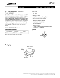 IRF130 datasheet: 12A and 14A, 80V and 100V, 0.16 and 0.23 Ohm, N-Channel Power MOSFETs IRF130