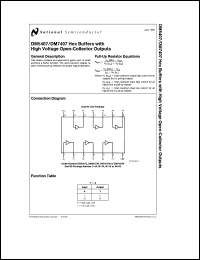 DM5407J/883 datasheet: Hex Buffer/Driver with High-Voltage Open-Collector Outputs DM5407J/883