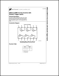 DM5414J/883 datasheet: Hex Inverter with Schmitt Trigger Input DM5414J/883