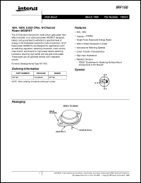 IRF150 datasheet: 33A and 40A, 60V and 100V, 0.055 and 0.08 Ohm, N-Channel Power MOSFETs IRF150