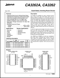 CA3262 datasheet: Quad-Gated, Inverting Power Drivers CA3262