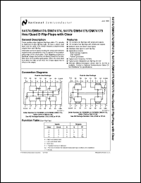 DM54174J/883 datasheet: Hex D Flip-Flop with Clear DM54174J/883