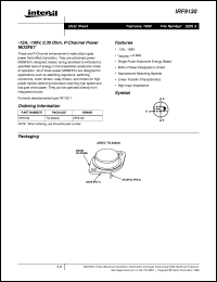 IRF9130 datasheet: -10A and -12A, -80V and -100V, 0.30 and 0.40 Ohm,  P-Channel Power MOSFETs IRF9130