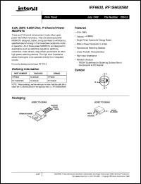 IRF9630 datasheet: 6.5A, 200V, 0.800 Ohm, P-Channel Power MOSFETs IRF9630