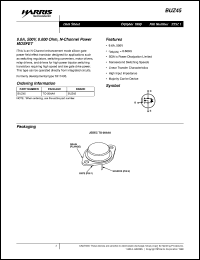 BUZ45 datasheet: 9.6A, 500V, 0.600 ohm, N-Channel Power MOSFET FN2257.1 BUZ45