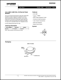 BUZ45A datasheet: 8.3A, 500V, 0.800 ohm, N-Channel Power MOSFET FN2258.1 BUZ45A