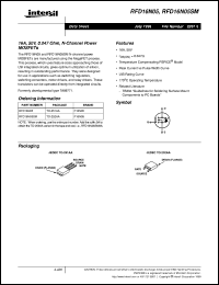 RFD16N05 datasheet: 16A, 50V, 0.047 Ohm, N-Channel Power MOSFETs RFD16N05