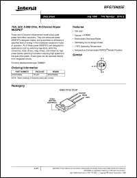 RFG75N05E datasheet: 75A, 50V, 0.008 Ohm, N-Channel Power MOSFET RFG75N05E