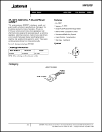 IRF9520 datasheet: 6A, 100V, 0.600 Ohm, P-Channel Power MOSFET IRF9520