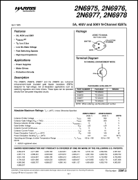 2N6975 datasheet: 5A, 400V and 500V N-Channel IGBTs 2N6975