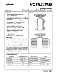 HCTS245MS datasheet: Radiation Hardened Octal Bus Transceiver, Three-State, Non-Inverting HCTS245MS
