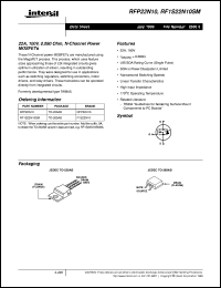 RFP22N10 datasheet: 22A, 100V, 0.080 Ohm, N-Channel Power MOSFETs RFP22N10