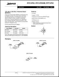 RFP15P05 datasheet: 15A, 50V, 0.150 Ohm, P-Channel Power MOSFETs RFP15P05