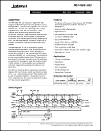 HSP43881/883 datasheet: Digital Filter HSP43881/883