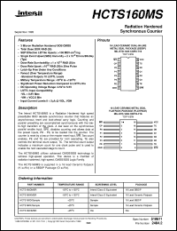 HCTS160MS datasheet: Radiation Hardened Synchronous Counter HCTS160MS