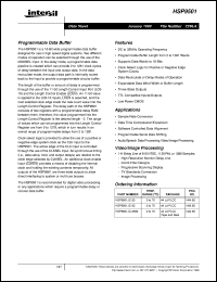 HSP9501 datasheet: Programmable Data Buffer
 HSP9501