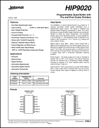 HIP9020 datasheet: Programmable Quad Buffer with Pre and Post Scaler Dividers HIP9020